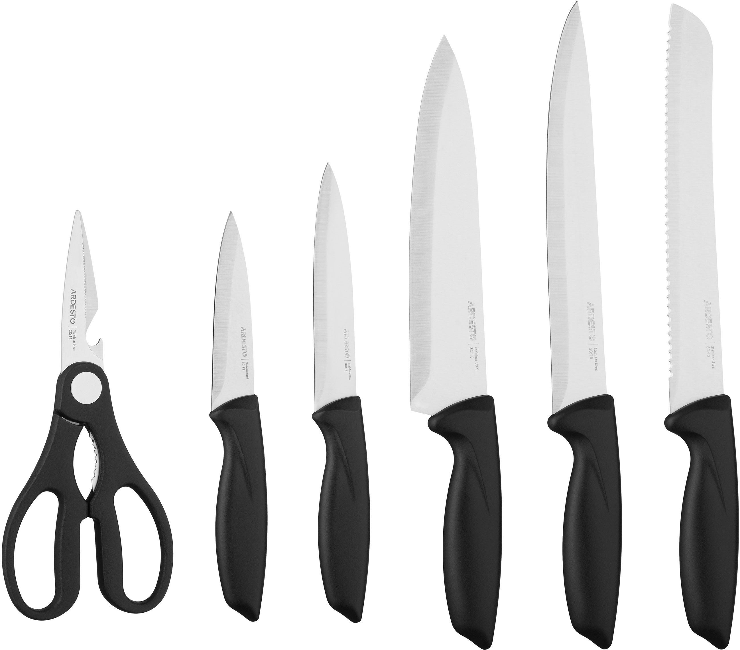 Набор ножей с блоком ARDESTO Gemini, 7 предметов, черный (AR2107BL) фото 2