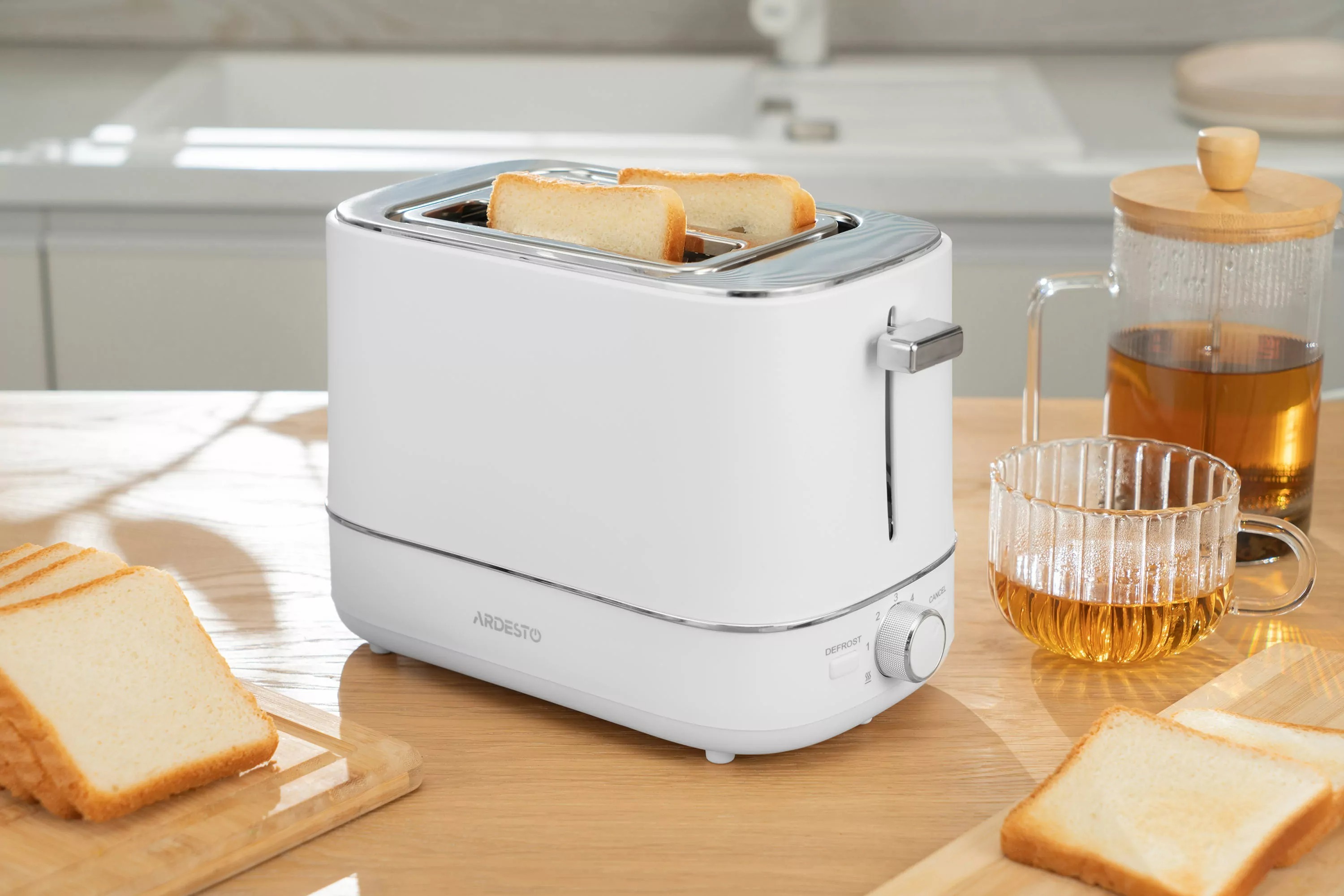 Комплект Електрочайника ARDESTO Otter EKL-450W + Тостер ARDESTO T-F450Wфото18