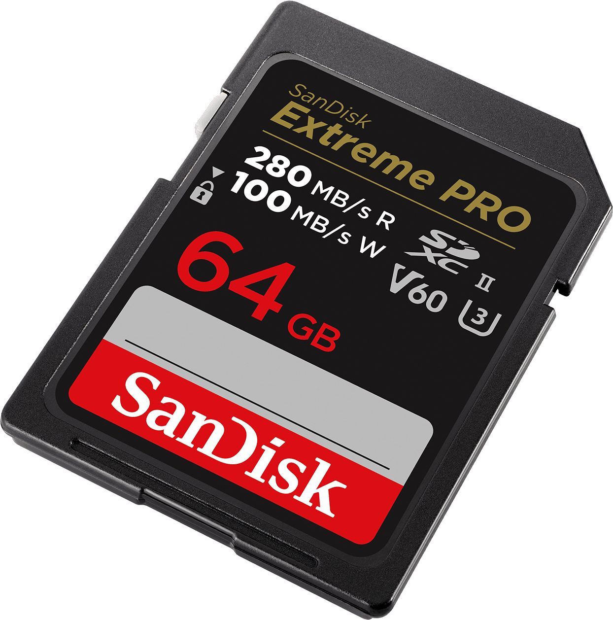 Карта пам'яті SanDisk SD 64GB C10 UHS-II U3 R280/W100MB/s Extreme Pro V60 (SDSDXEP-064G-GN4IN)фото