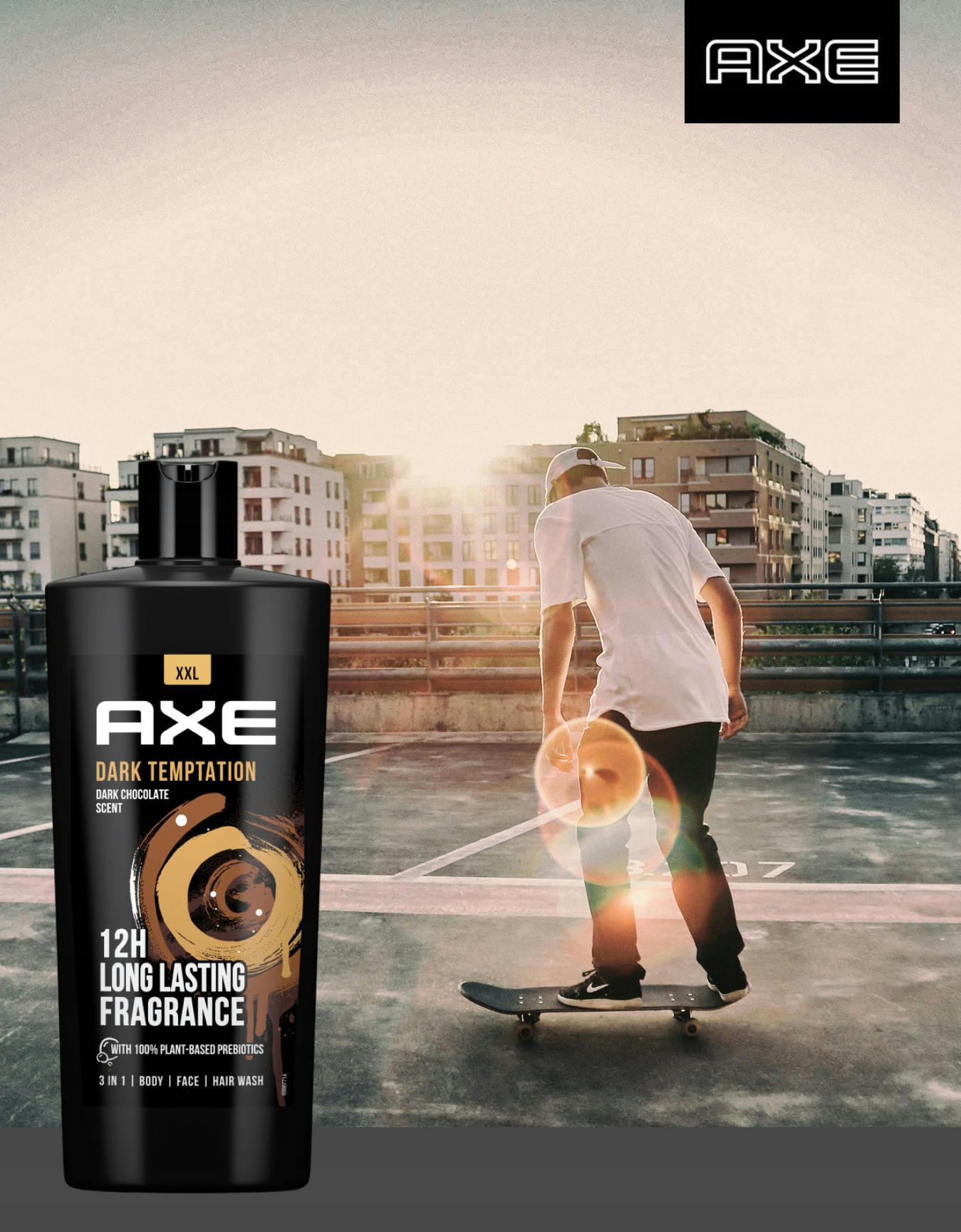 Гель для душа и шампунь Axe Dark Temptation 3-в-1 700мл фото 3