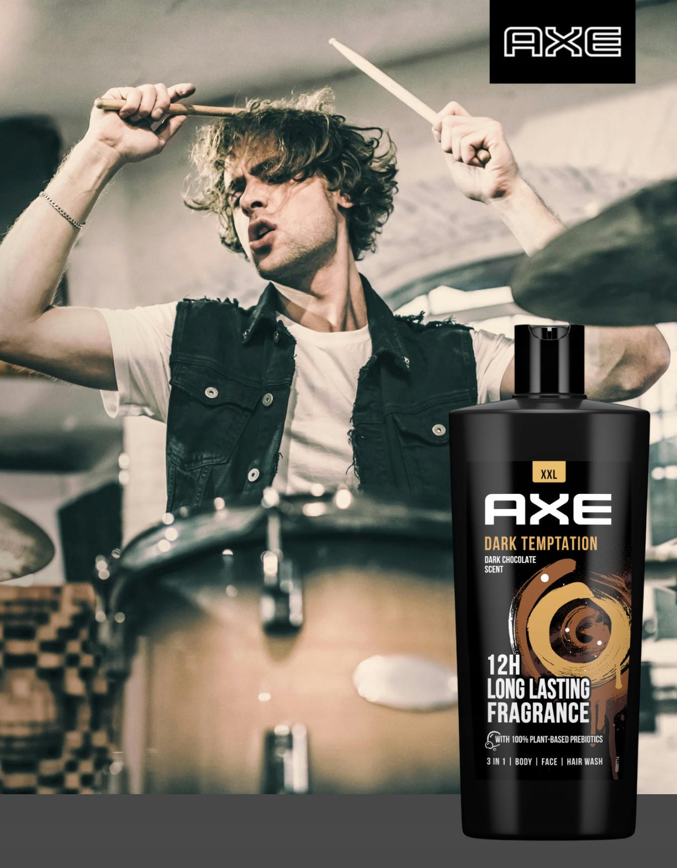 Гель для душа и шампунь Axe Dark Temptation 3-в-1 700мл фото 5