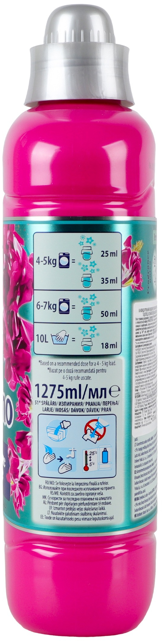 Концентрированный кондиционер для белья Coccolino парфюмерия с нотами цветка дракона, лимона, пиона и пачули, 1,275л фото 4