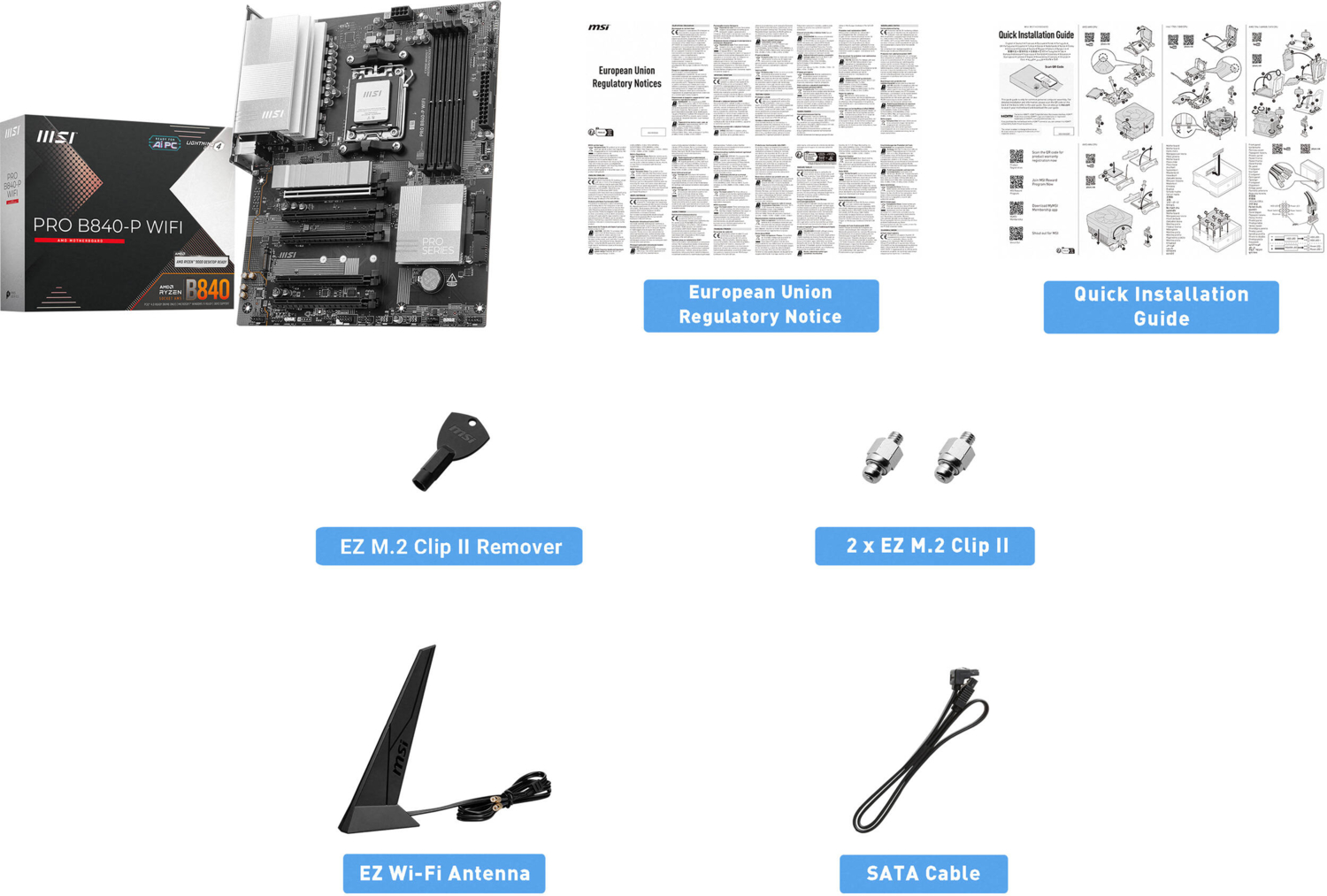 Материнcкая плата MSI PRO B840-P WIFI (911-7E57-001) фото