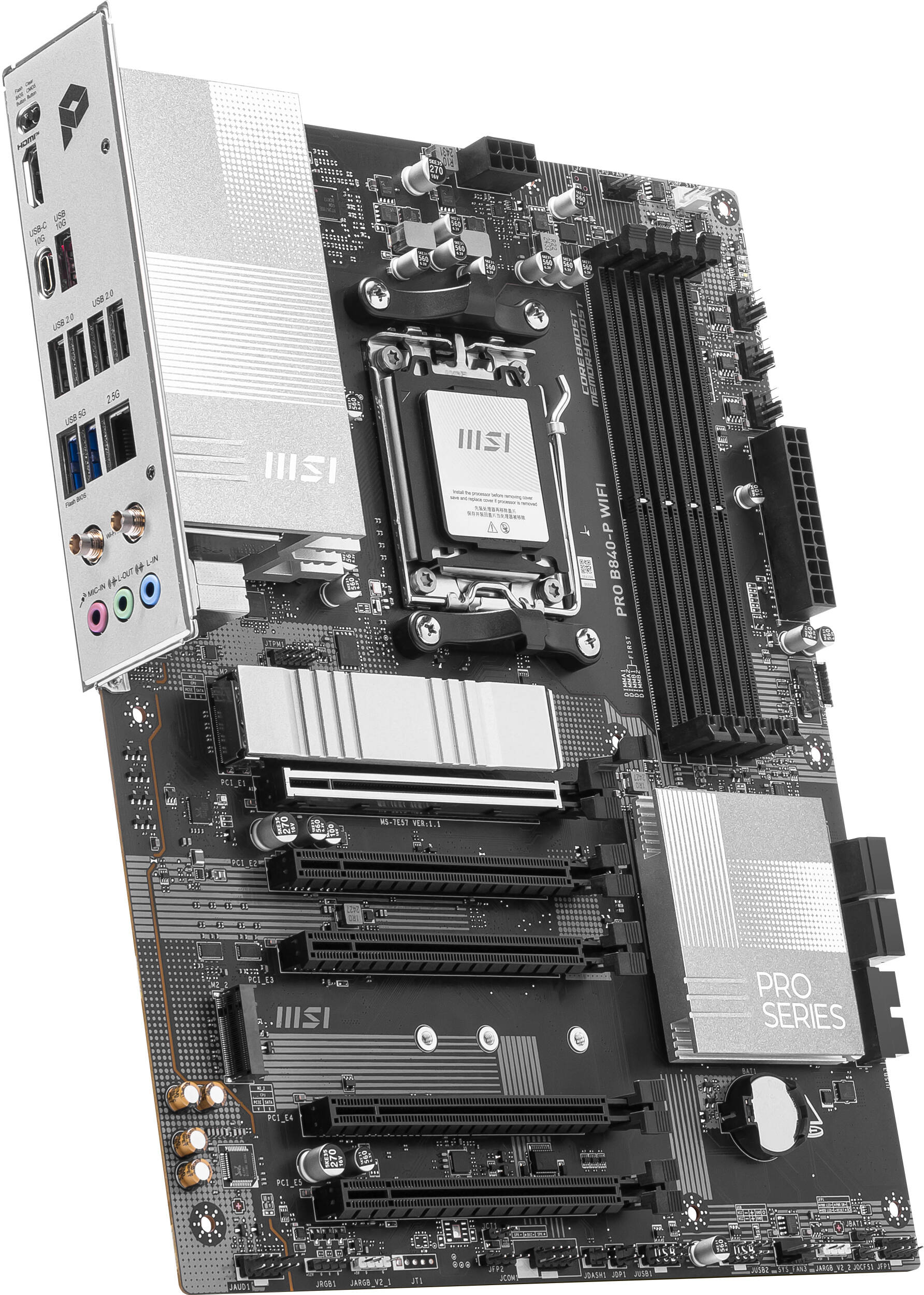 Материнcкая плата MSI PRO B840-P WIFI (911-7E57-001) фото 3