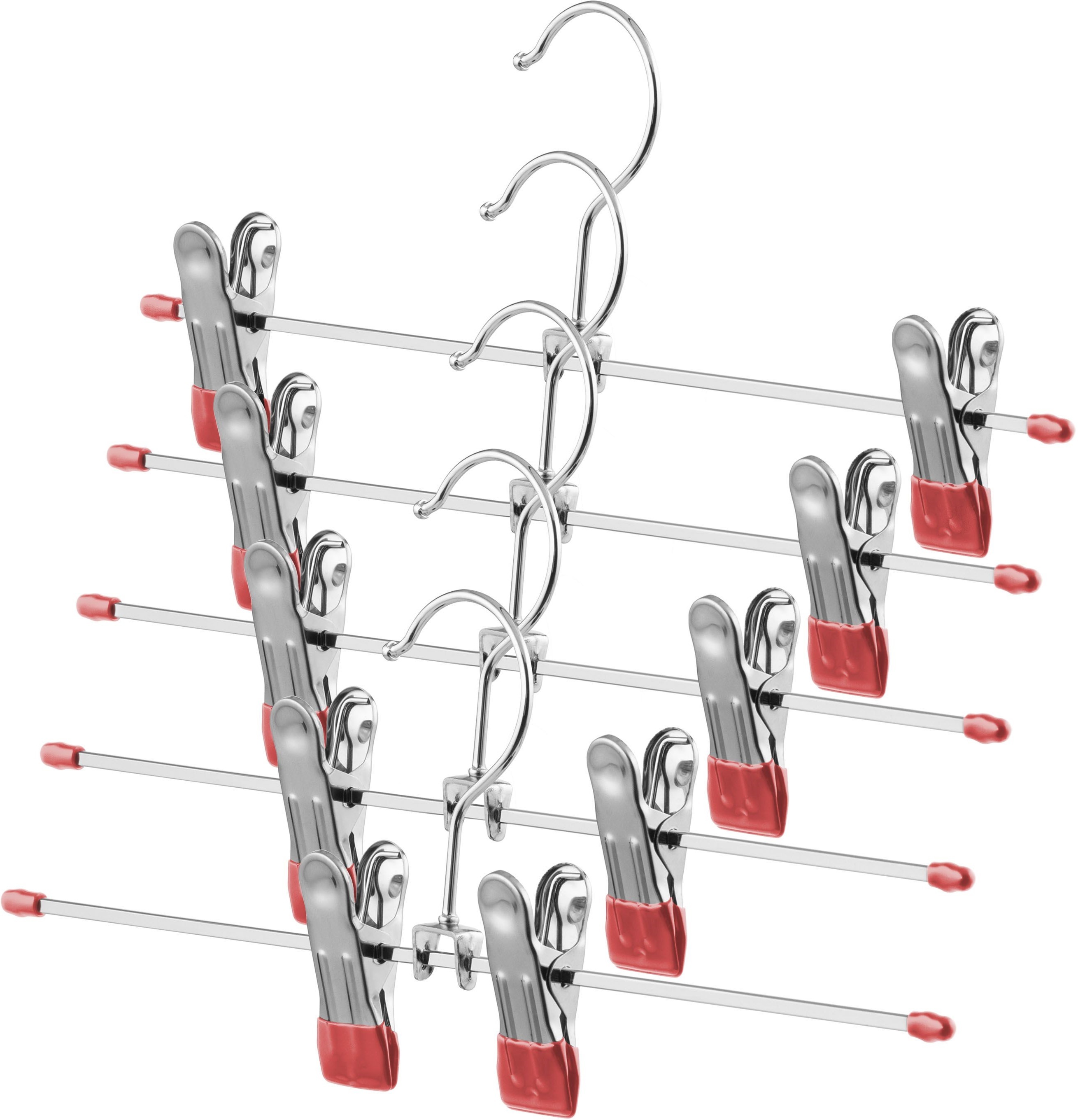 Вішаки для штанів з прищіпками ARDESTO 30см 5 шт червоні (ARHC2805RC)фото