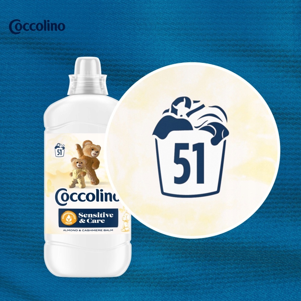 Концентрований кондиціонер для білизни Coccolino для чутливої шкіри з нотами мигдалю та кашеміровим бальзамом, 1,275лфото