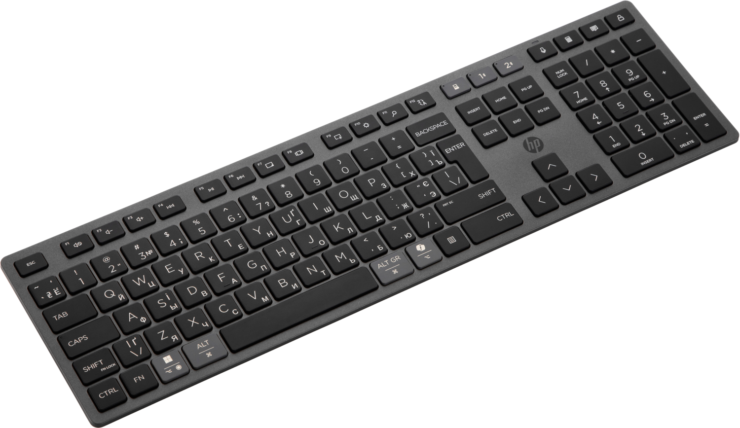 Клавиатура HP 720 Multi-Device Rechargeable, 109key, WL/BT, EN/UK, Black (9T5B1AA) фото