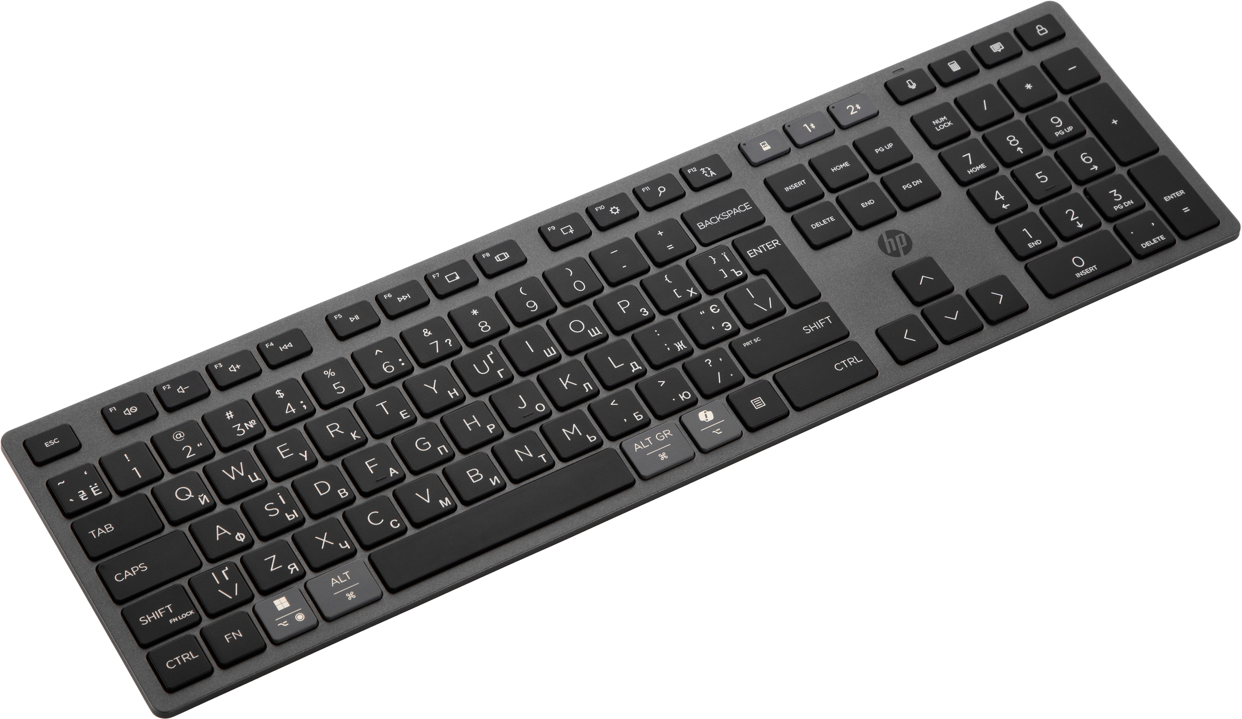 Клавиатура HP 720 Multi-Device Rechargeable, 109key, WL/BT, EN/UK, Black (9T5B1AA) фото 2