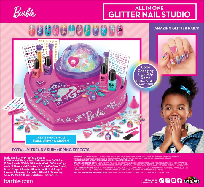 Набор детской косметики Cra-Z-Art Barbie All in One Nail Studio (34052CRA) фото 