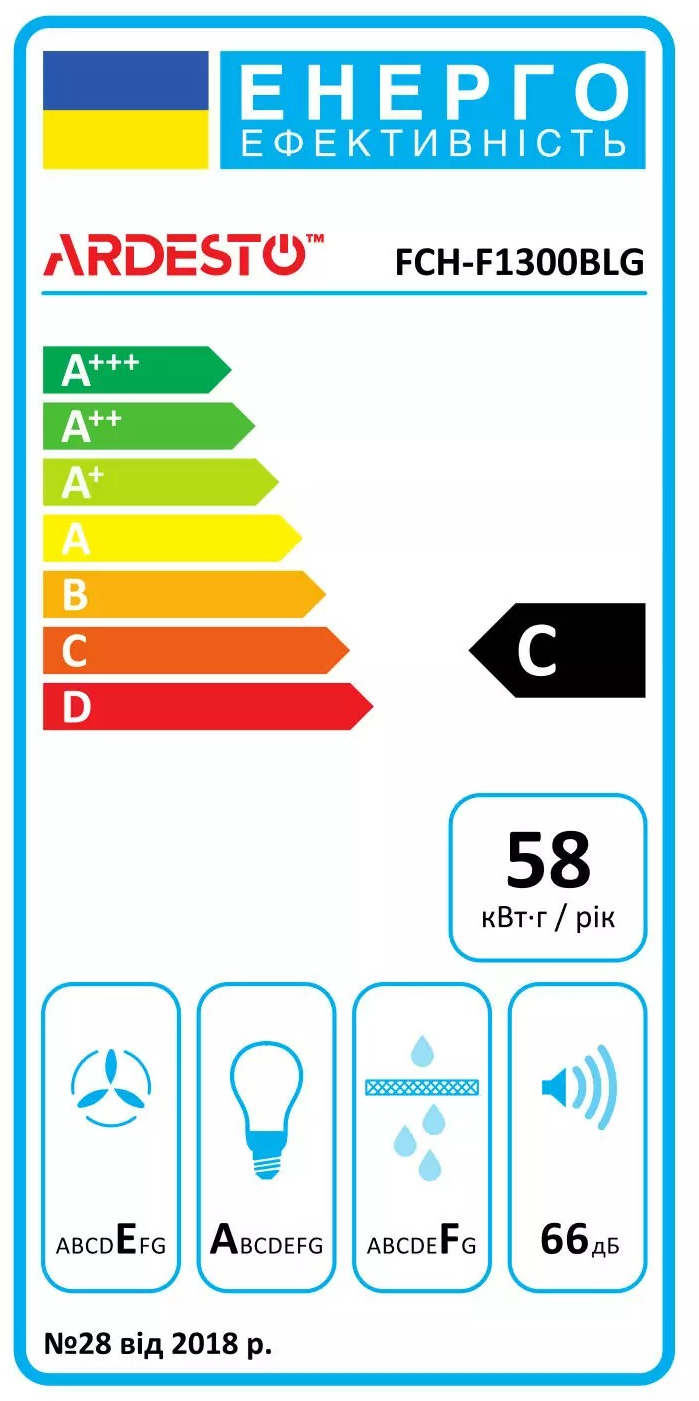 Вытяжка ARDESTO FCH-F1300BLG фото 9