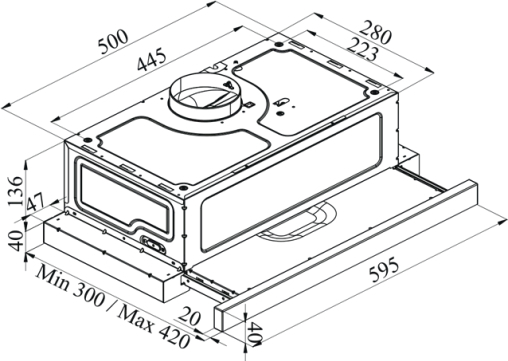 Вытяжка ARDESTO HT-F700MBL фото 2