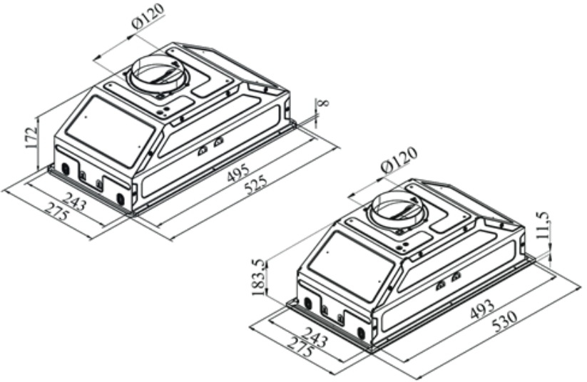 Встраиваемая вытяжка ARDESTO HFI-F700MBL фото 2