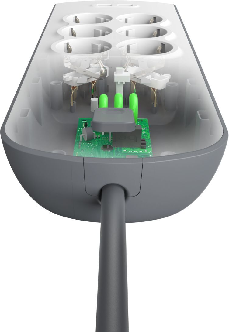 Сетевой фильтр Belkin 6хТип F, 2xUSB-A, 16А, защитой от перенапряжения (BSV604VF2M-V2) фото 