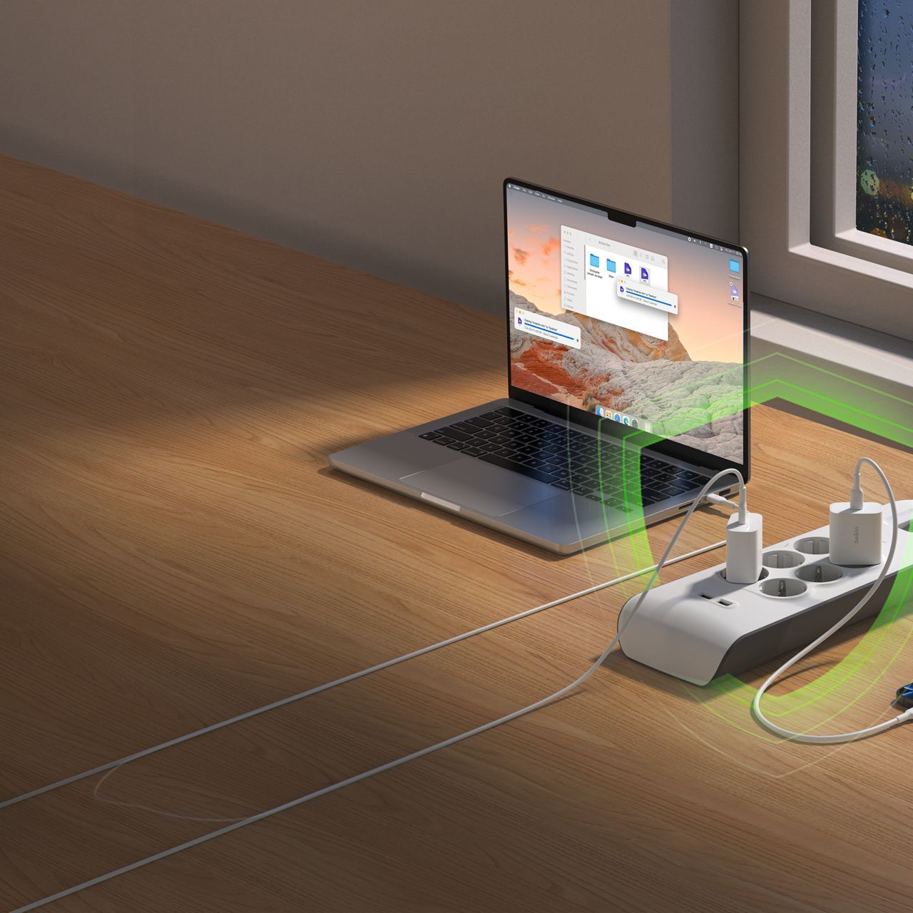 Сетевой фильтр Belkin 6хТип F, 2xUSB-A, 16А, защитой от перенапряжения (BSV604VF2M-V2) фото 