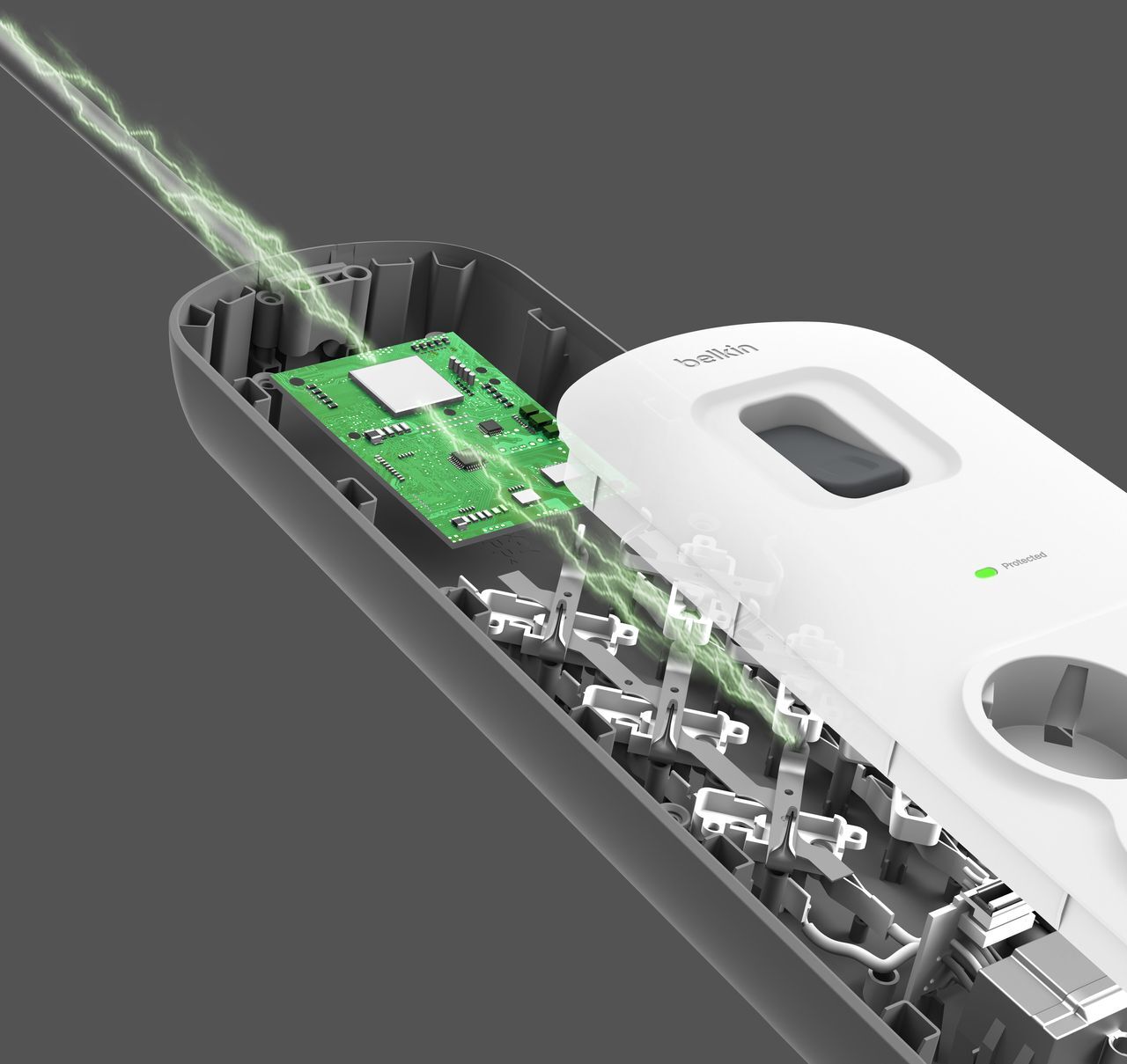 Сетевой фильтр Belkin 6хТип F, 2xUSB-A, 16А, защитой от перенапряжения (BSV604VF2M-V2) фото 