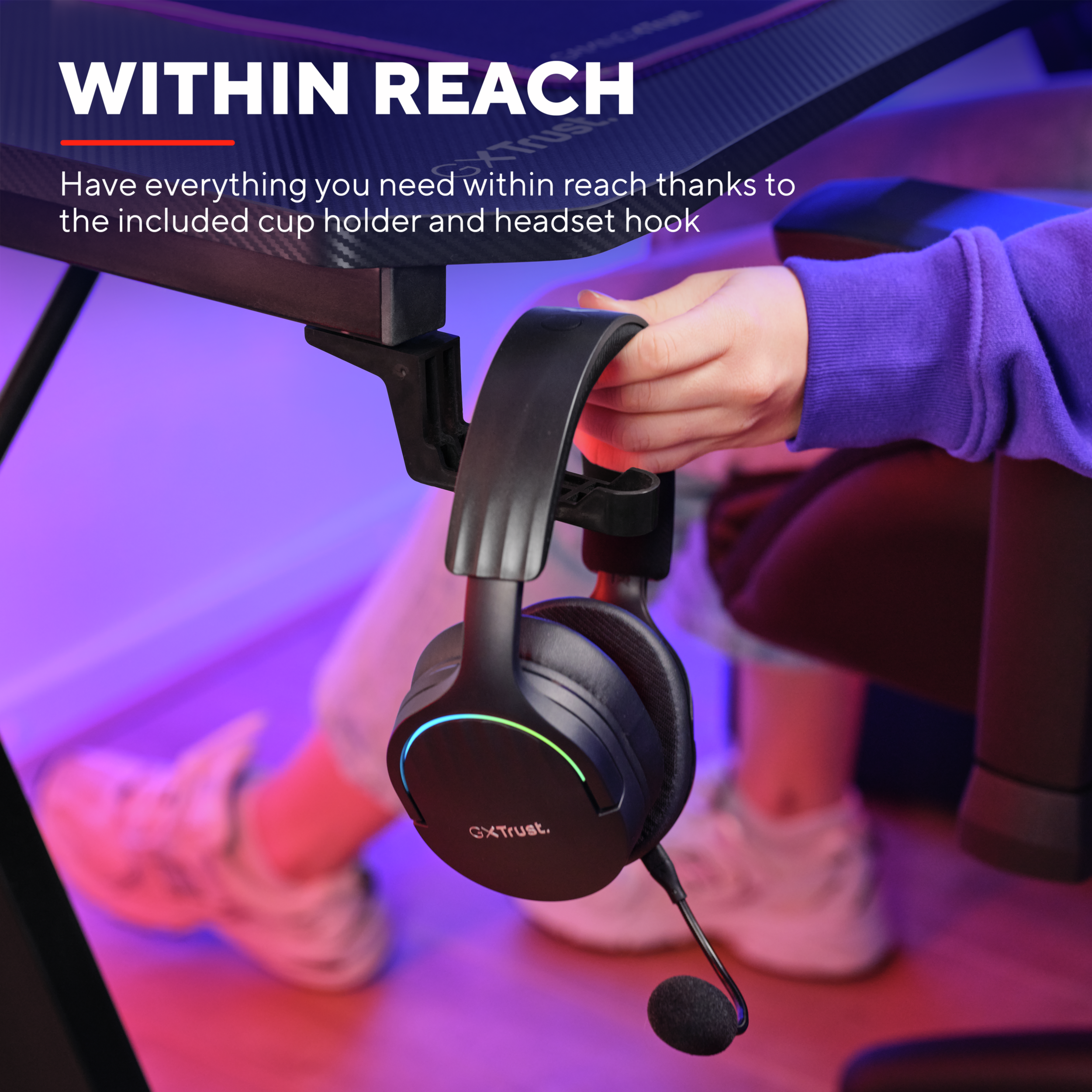 Стіл ігровий Trust GXT 700 Omnius Black (25420_TRUST)фото13