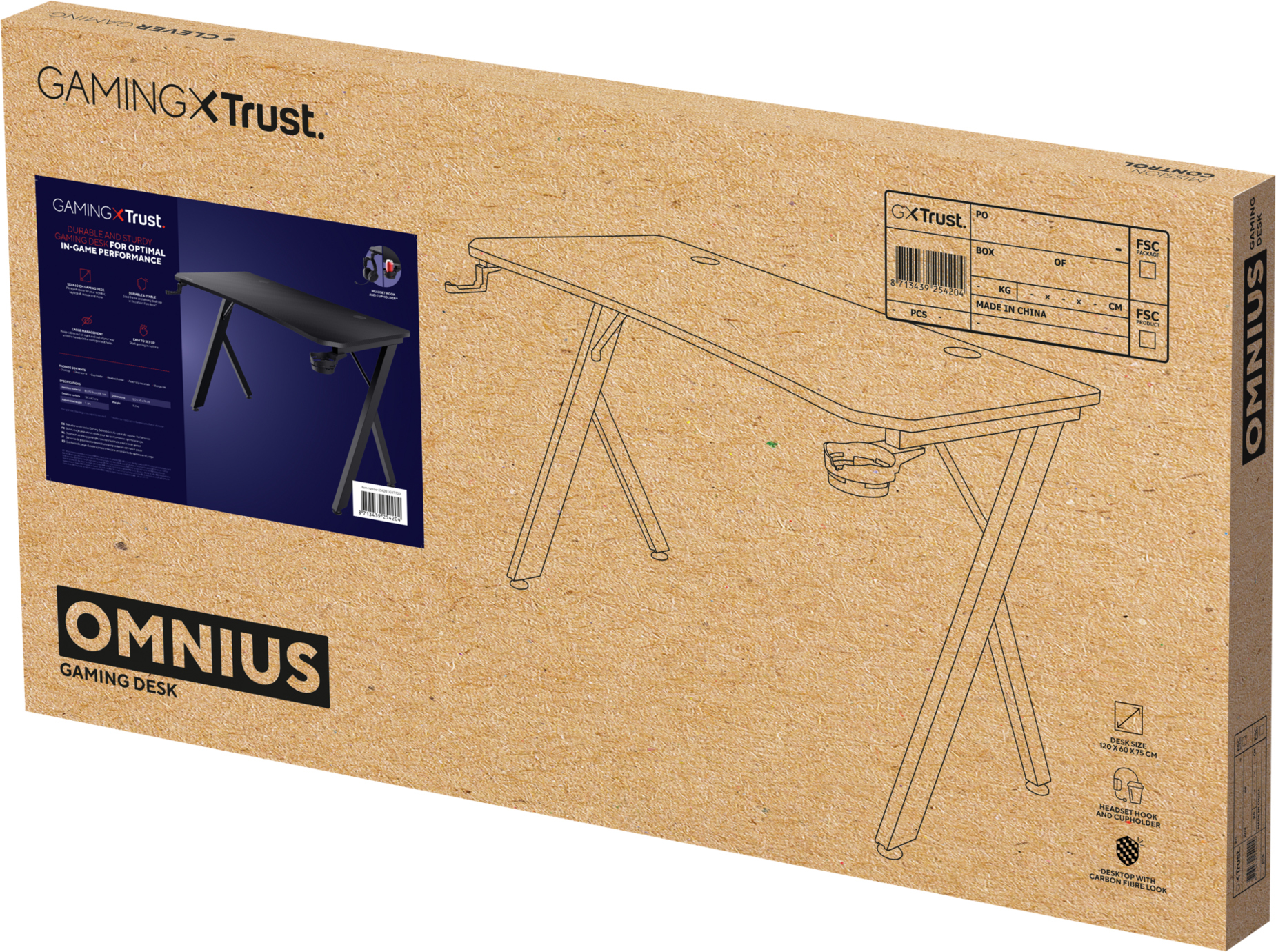 Стіл ігровий Trust GXT 700 Omnius Black (25420_TRUST)фото9