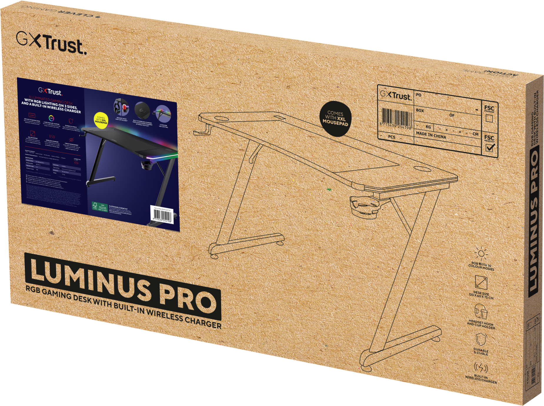 Стол игровой Trust GXT 710 Luminus Pro RGB Black (25419_TRUST) фото 8