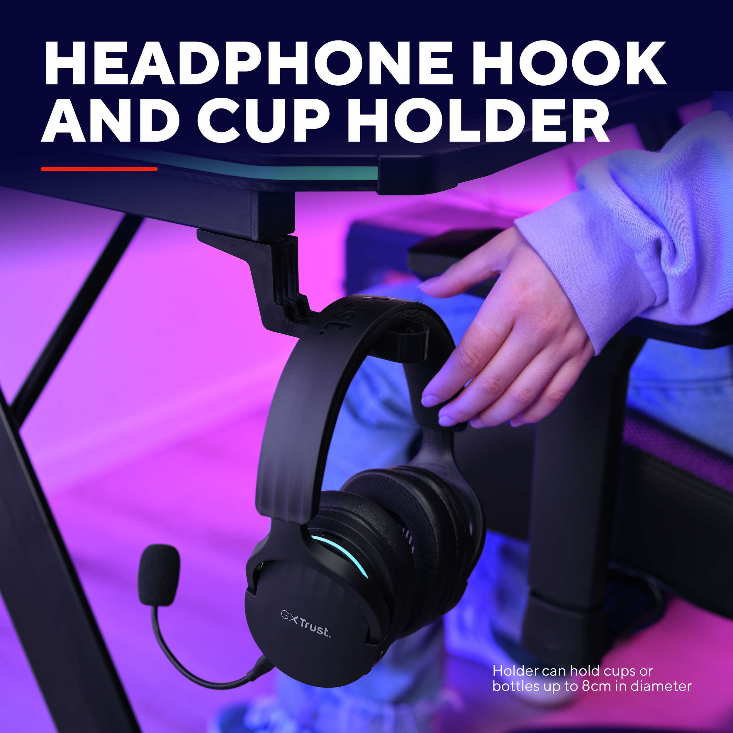 Стол игровой Trust GXT 710 Luminus Pro RGB Black (25419_TRUST) фото 15