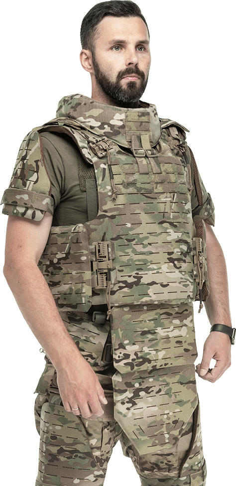 Чоловічій анатомічний бронекостюм Українська Броня Буревій Laser Cut розмір M камуфляжфото4