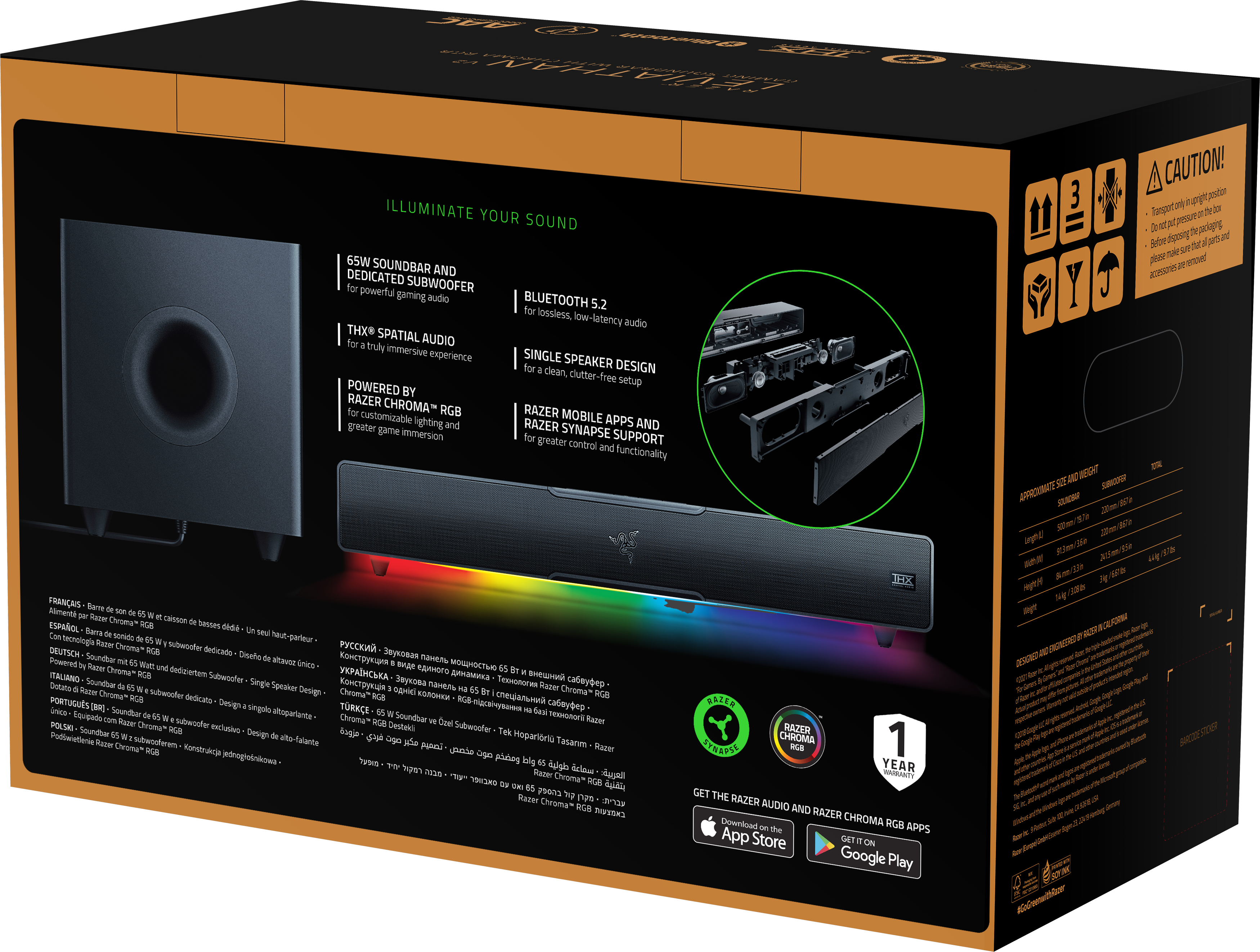 Акустическая система Razer Leviathan V2 (RZ05-03920100-R3G1) фото 6