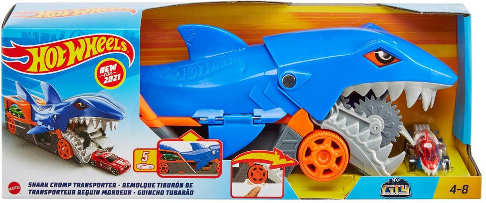 Грузовик-транспортер Hot Wheels «Акулья пасть» (GVG36) фото 9