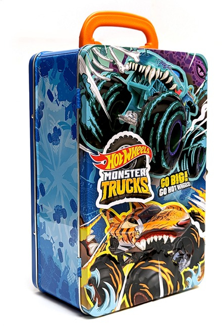 Металлический контейнер для хранения машинок "Monster Trucks" Hot Wheels (HWCC21) фото