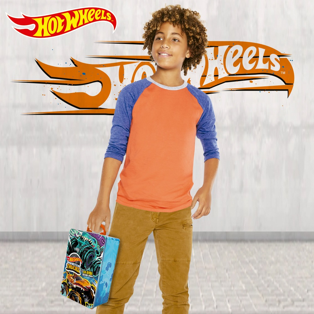 Металлический контейнер для хранения машинок "Monster Trucks" Hot Wheels (HWCC21) фото