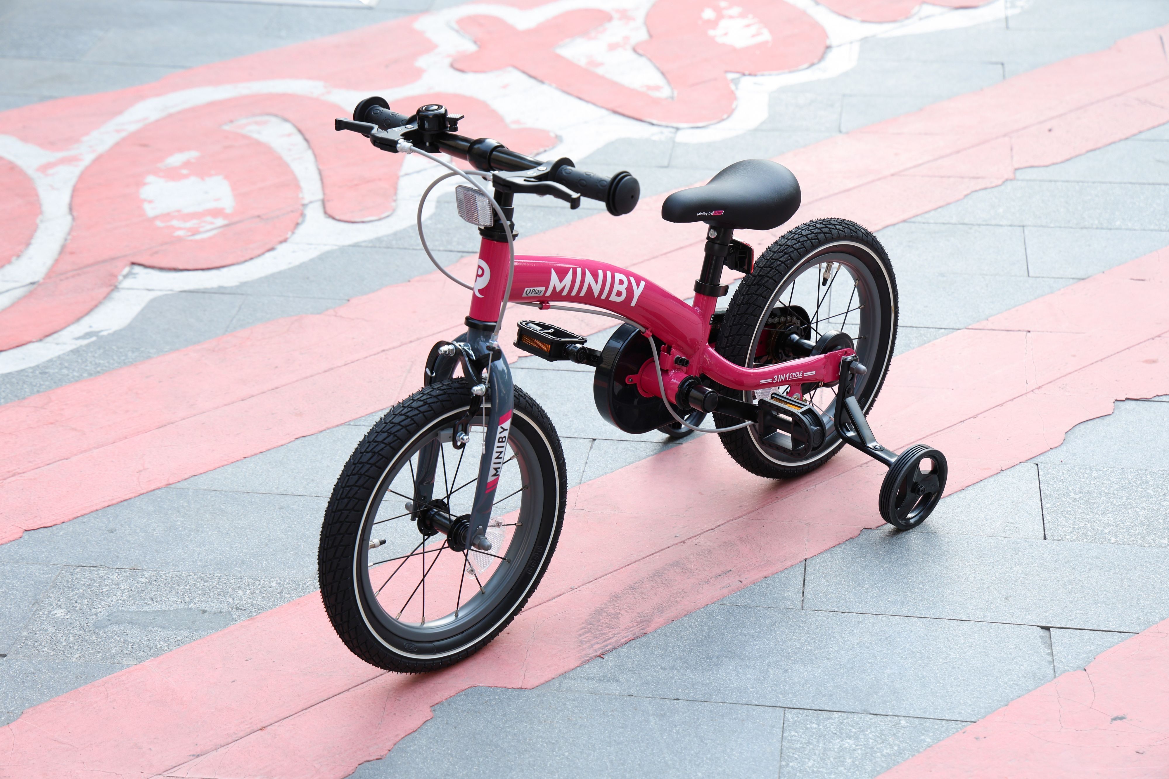 Велосипед-беговел QPLAY Miniby 3-в-1 розовый (CB01MiniByPink) фото 6