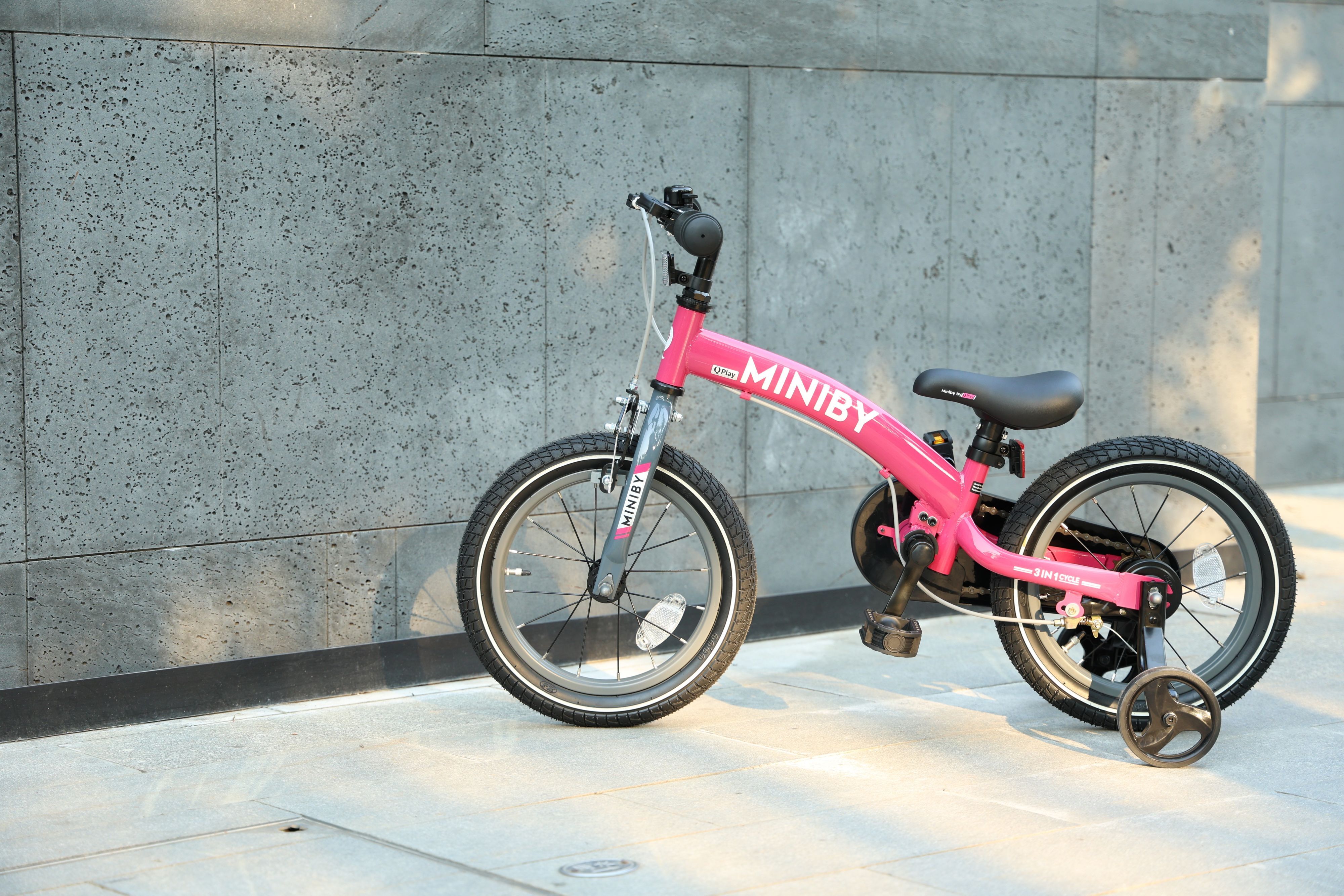 Велосипед-беговел QPLAY Miniby 3-в-1 розовый (CB01MiniByPink) фото 7