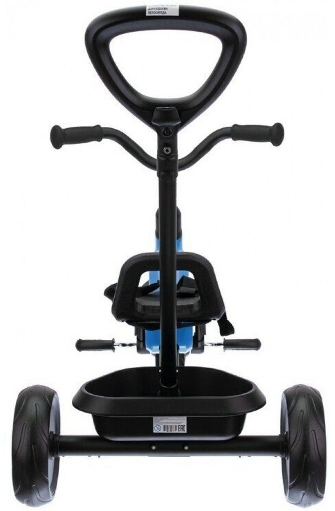 Велосипед трехколесный QPLAY Ant+ с родительской ручкой складной синий (T190-2Ant+Blue) фото 3