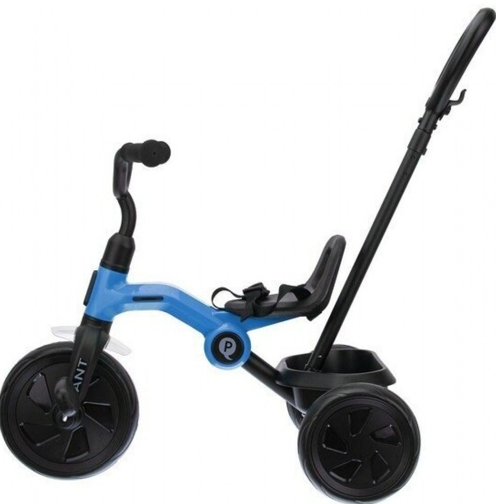 Велосипед трехколесный QPLAY Ant+ с родительской ручкой складной синий (T190-2Ant+Blue) фото 2