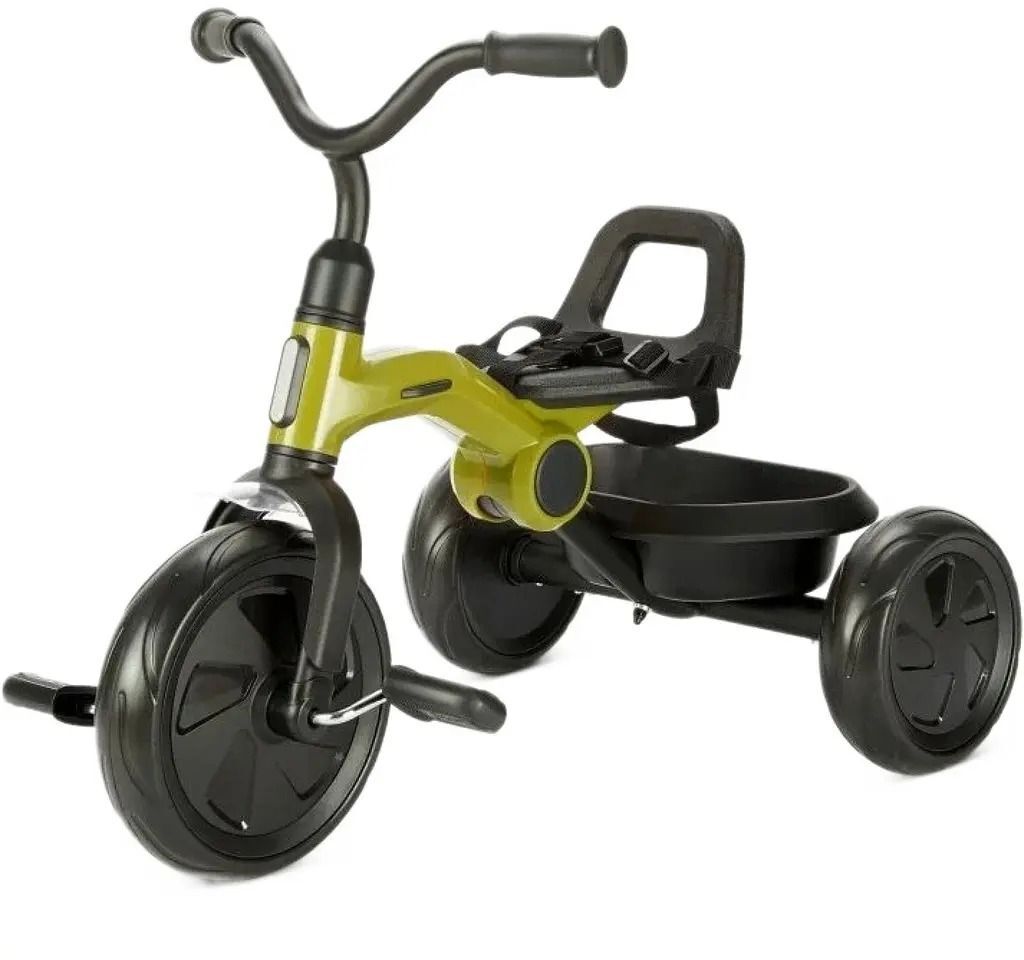 Велосипед трехколесный QPLAY Ant+ с родительской ручкой складной салатовый (T190-2Ant+Green) фото 2