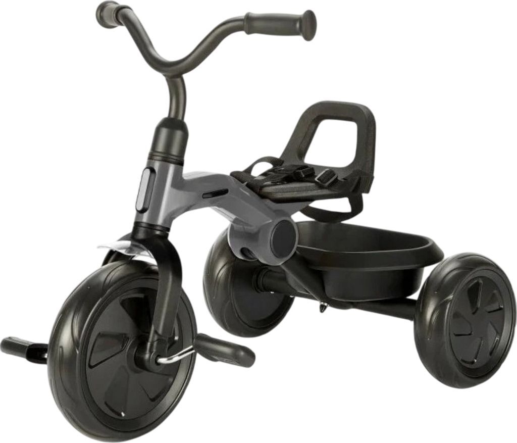 Велосипед трехколесный QPLAY Ant+ с родительской ручкой складной темно-серый (T190-2Ant+Grey) фото 2