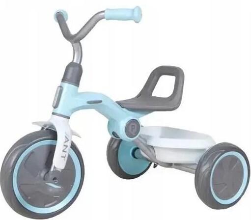 Велосипед трехколесный QPLAY Ant+ с родительской ручкой складной голубой (T190-2Ant+LightBlue) фото 2