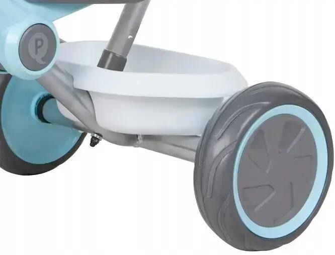 Велосипед трехколесный QPLAY Ant+ с родительской ручкой складной голубой (T190-2Ant+LightBlue) фото 4