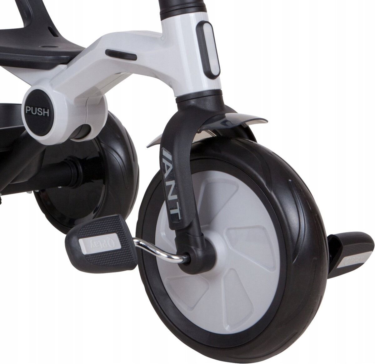 Велосипед трехколесный QPLAY Ant+ с родительской ручкой складной серый (T190-2Ant+LightGrey) фото 5