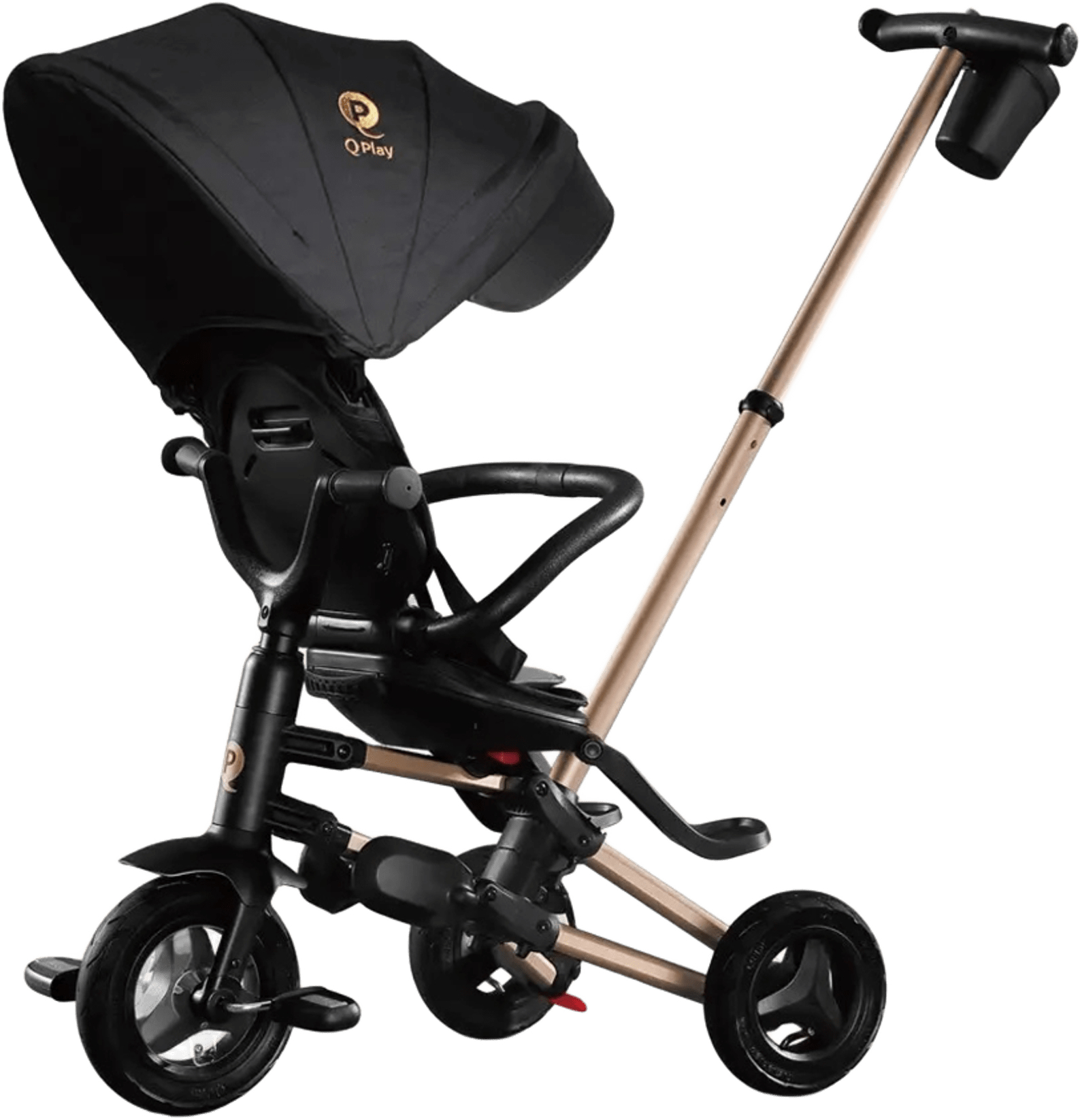 Велосипед складной трехколесный детский QPLAY Nova+ Rubber (S700-13Nova+RubberGold) фото 2