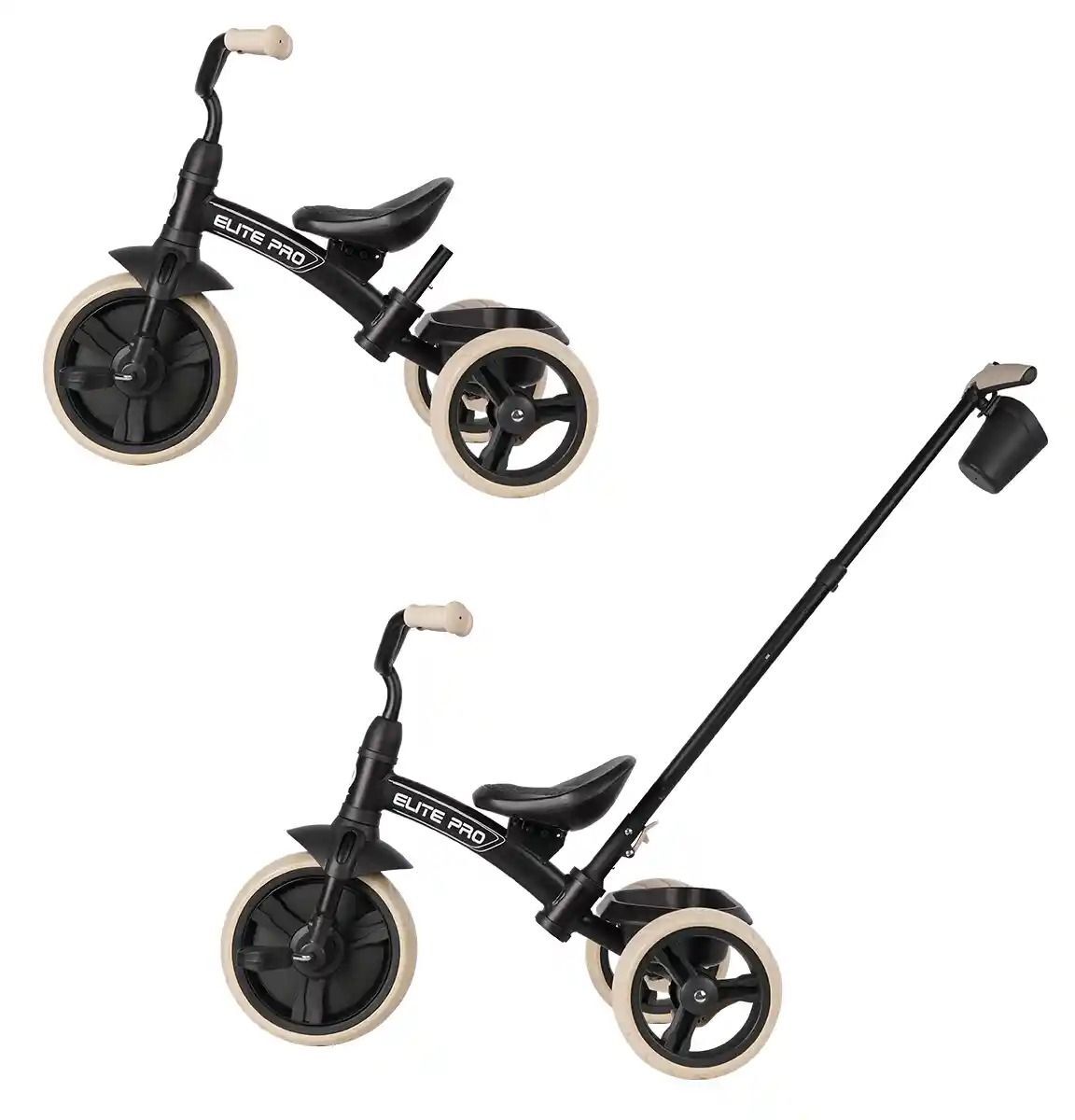 Велосипед трехколесный QPLAY Elite Pro черный (T10-BEliteProBlack) фото 2