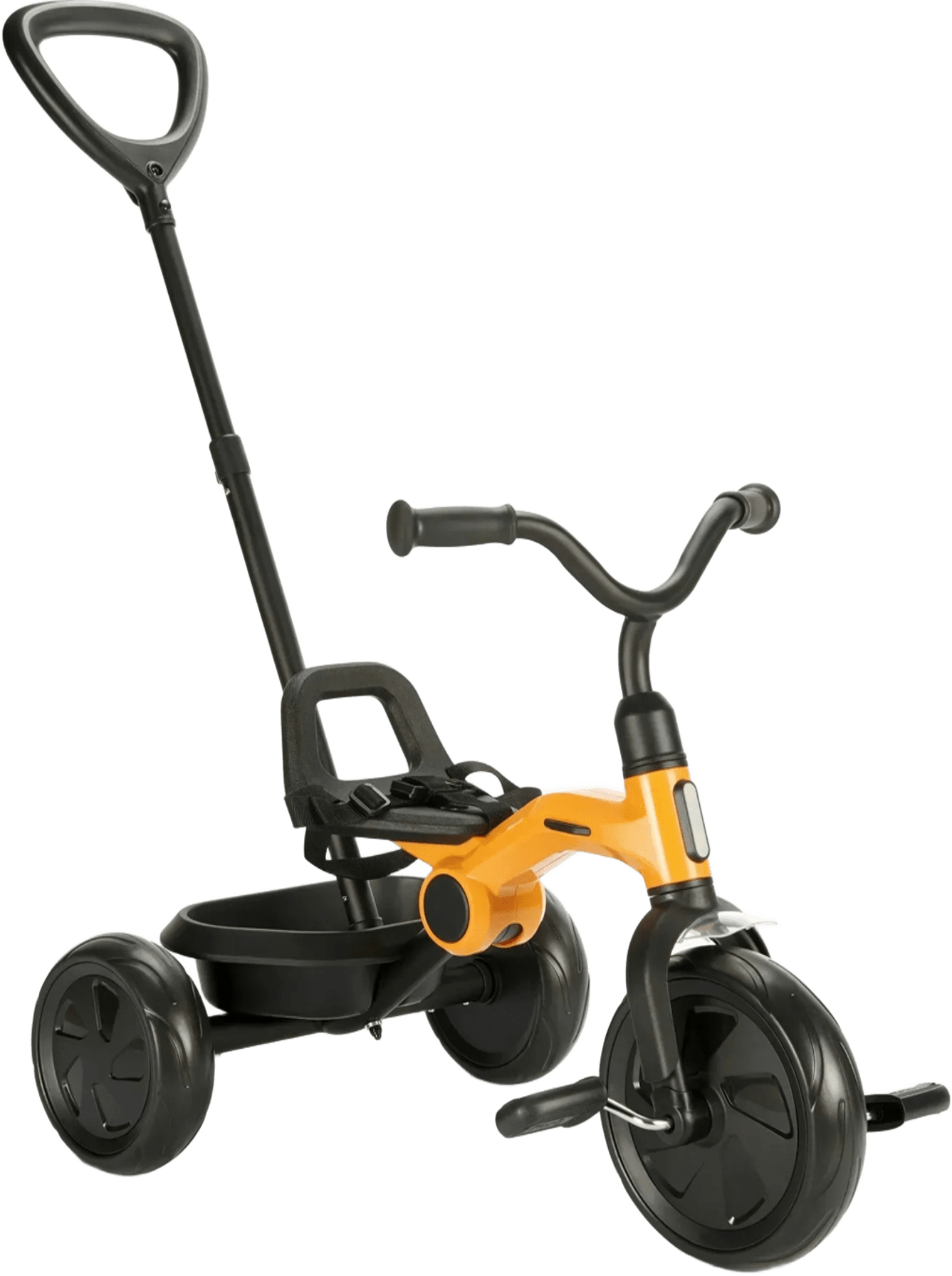 Велосипед триколісний QPLAY Ant+ із батьківською ручкою складаний жовтий (T190-2Ant+Yellow)фото