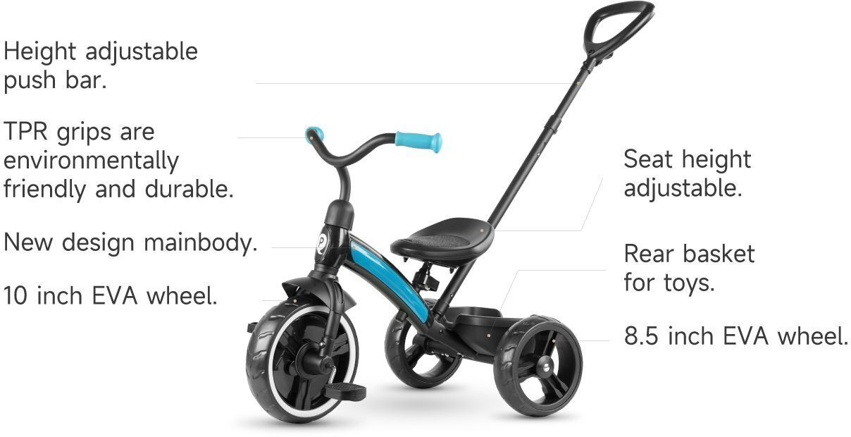 Велосипед трехколесный QPLAY Elite+ зеленый (T180-5Elite+Green) фото 6