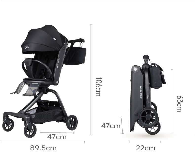 Прогулянкова коляска QPLAY QBOOK чорна (QBOOKBlack)фото9