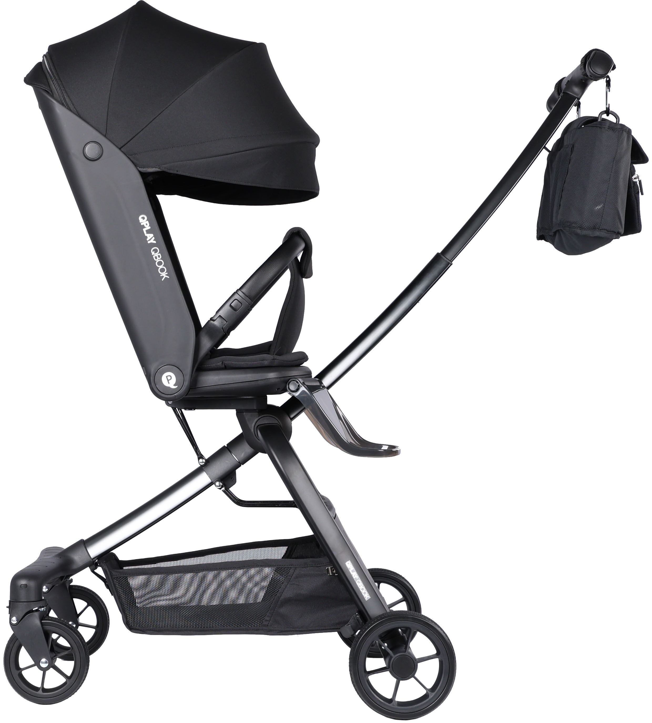 Прогулянкова коляска QPLAY QBOOK чорна (QBOOKBlack)фото3