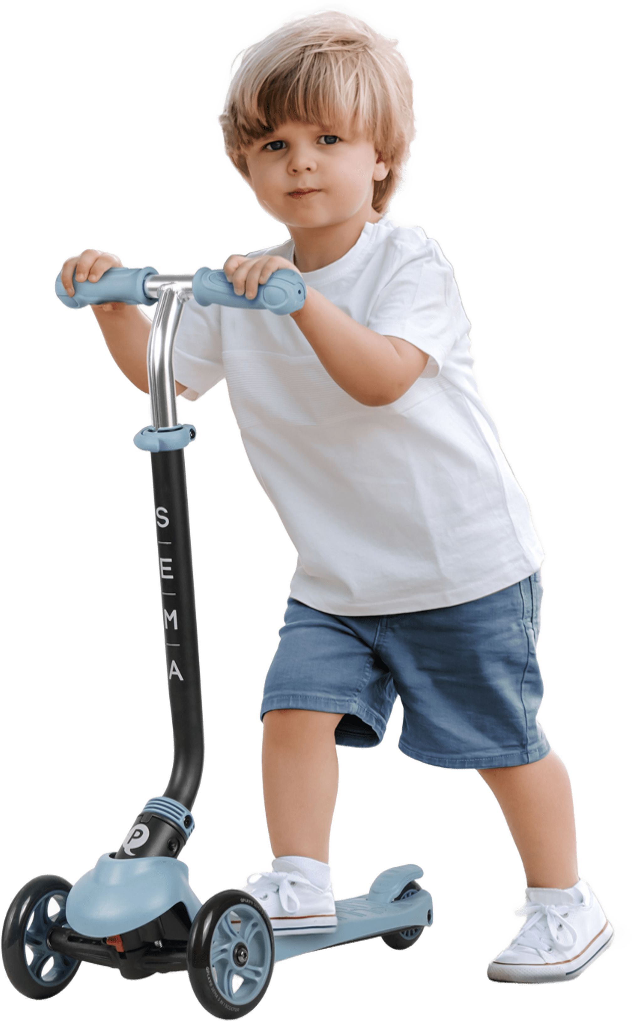 Самокат QPLAY Sema 5-в-1 триколісний блакитний (ST-004SemaBlue)фото5