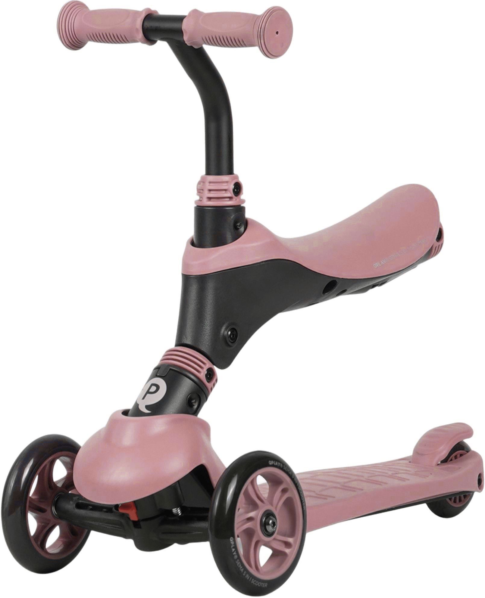 Самокат QPLAY Sema 5-в-1 триколісний рожевий (ST-004SemaPink)фото2