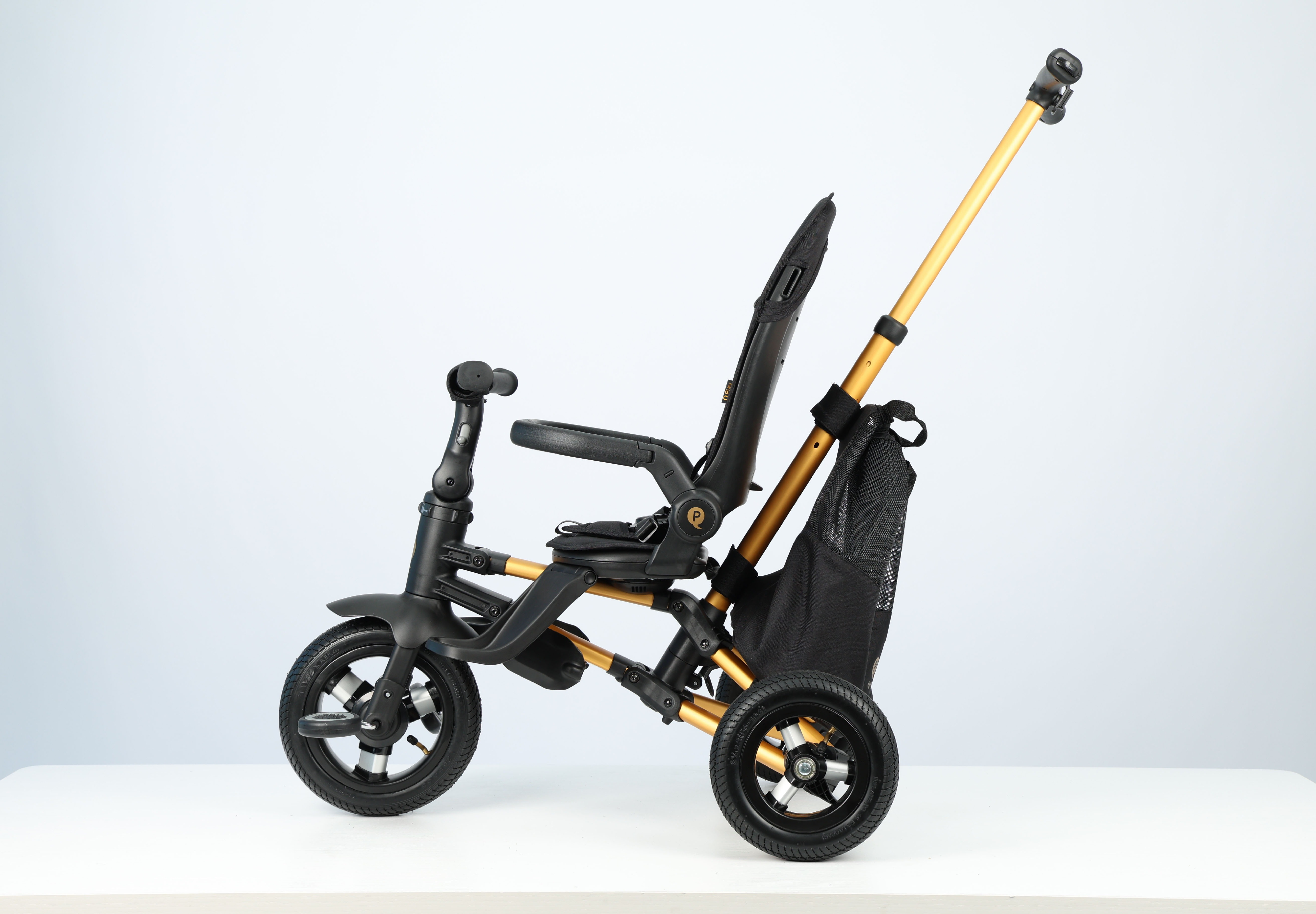 Велосипед трехколесный QPLAY Nova Pro складной черно-золотой (S800NovaProGoldBlack) фото 8