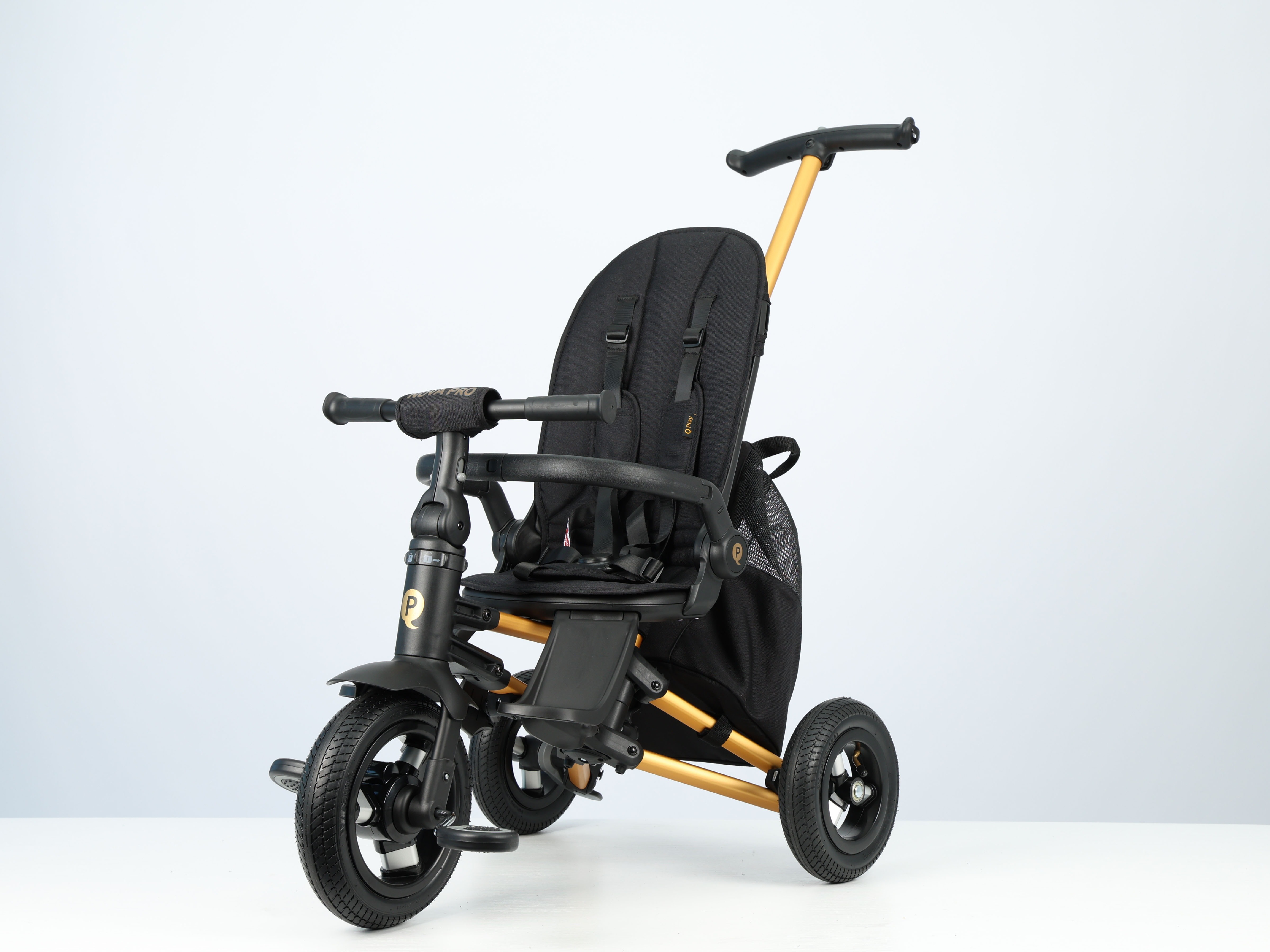 Велосипед трехколесный QPLAY Nova Pro складной черно-золотой (S800NovaProGoldBlack) фото 9