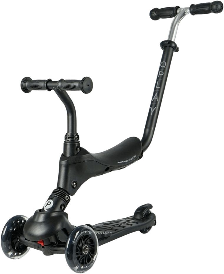 Самокат QPLAY Sema Pro 5-в-1 триколісний чорний (ST-004SemaProBlack)фото4