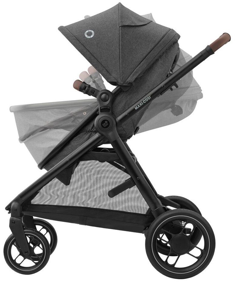 Коляска Maxi-Cosi Zelia S Trio Dark Grey + CabrioFix S i-Size + сумка (1996551110)фото