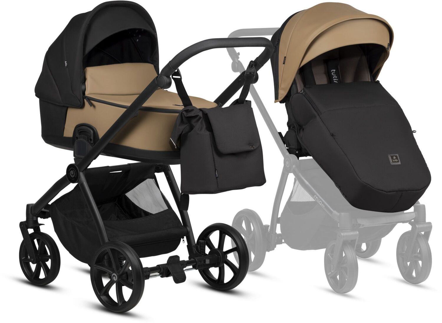 Коляска універсальна Tutis Mio3 plus Leather Beige (1502180)фото
